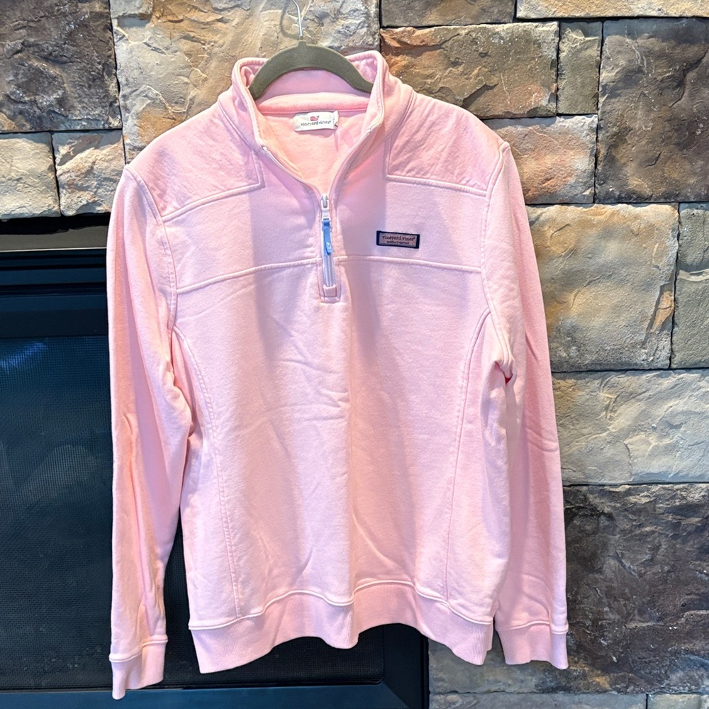 Vineyard Vines Pink Quarter-Zip Sweatshirt
